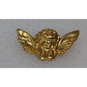 Vintage Gold-Tone Angel Cherub Pin Brooch